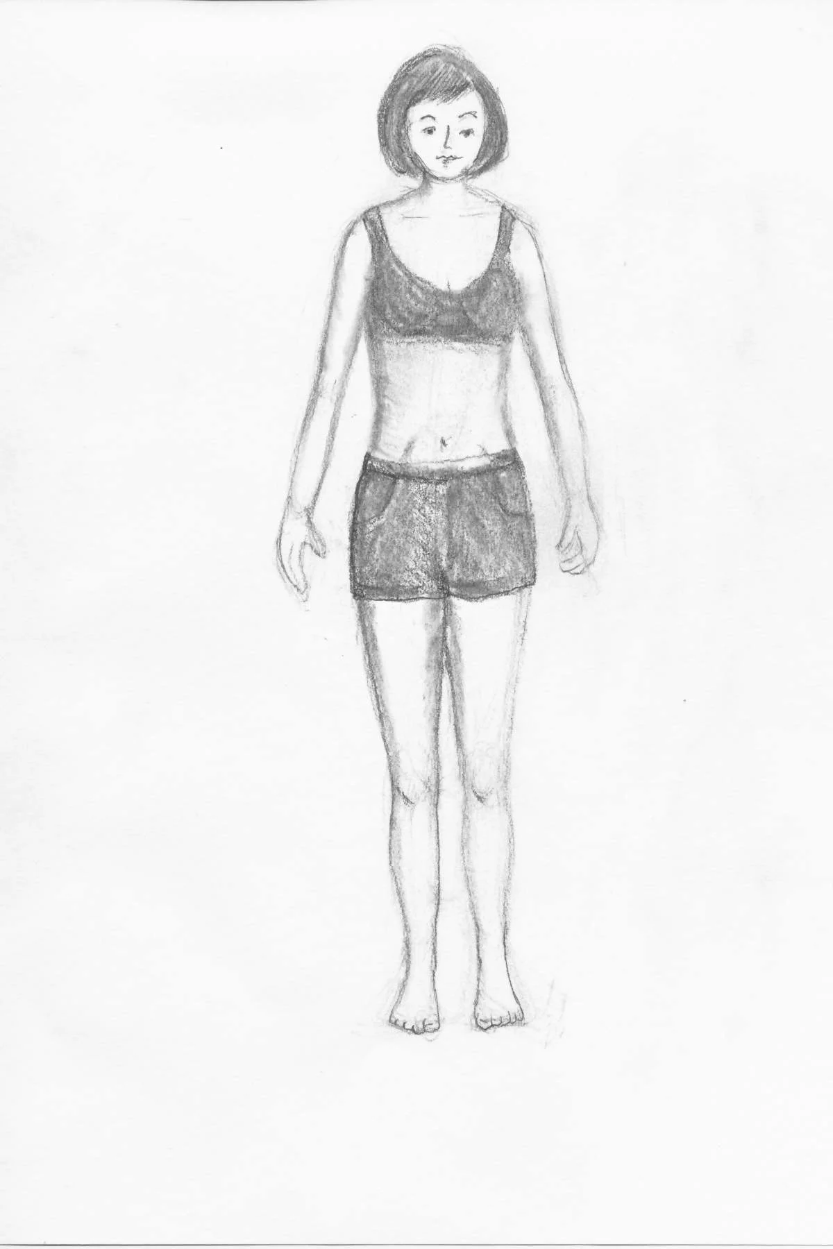 Final drawing of a female figure