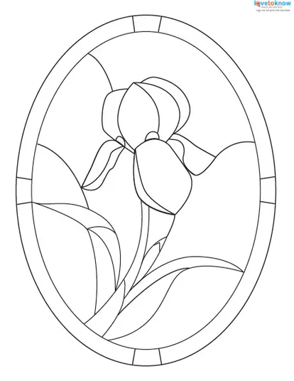 Stained Glass Pattern flower 1
