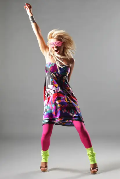A dancer does the Travolta move from the hustle