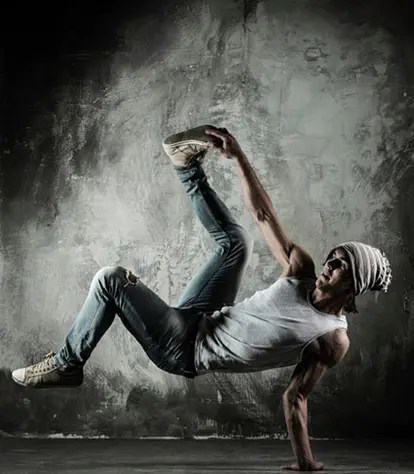 Man doing brake dancing movements