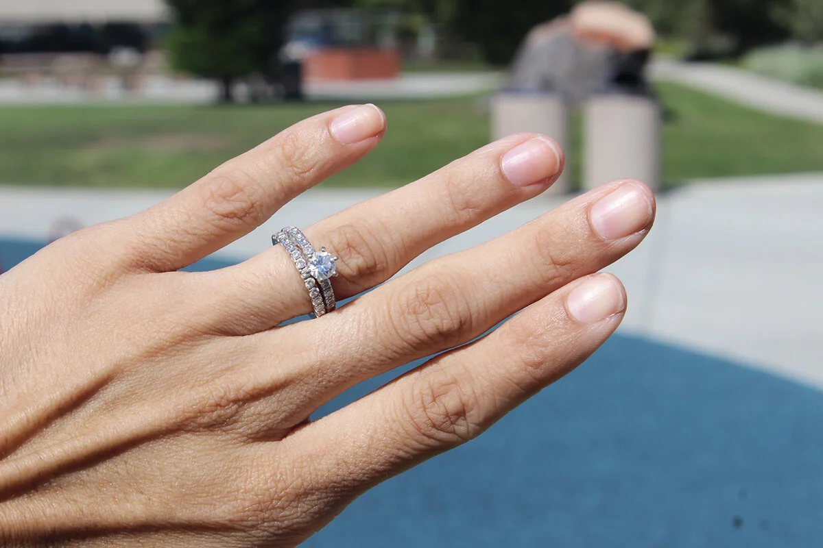 Hand Wearing Diamond Ring