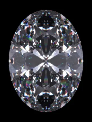 Oval cut diamond