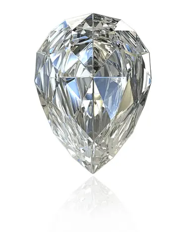 Pear cut diamond