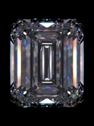 Emerald cut diamond