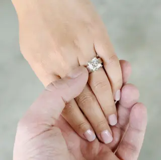 Ring on her finger