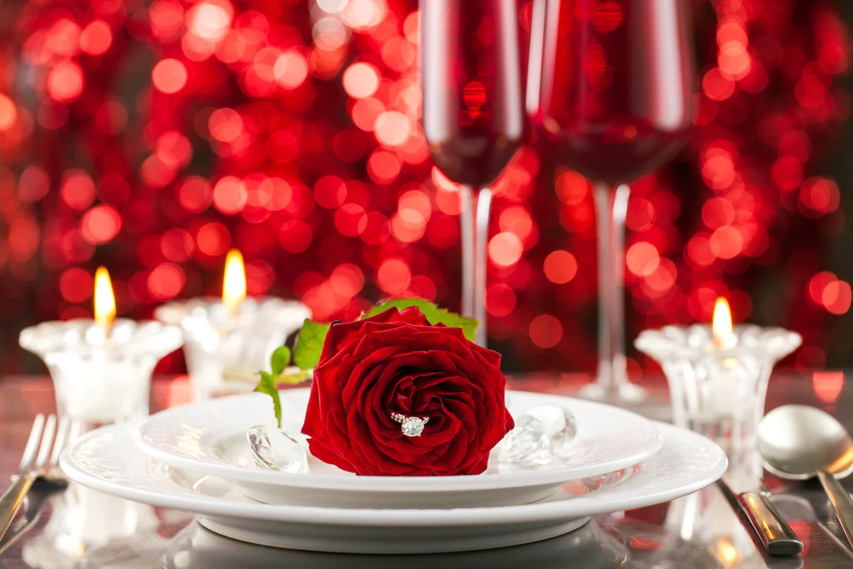 Valentines day place setting