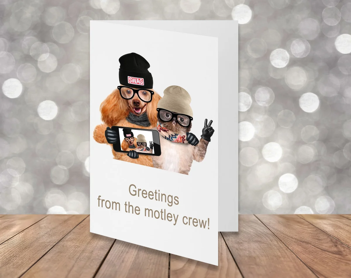 Card on table