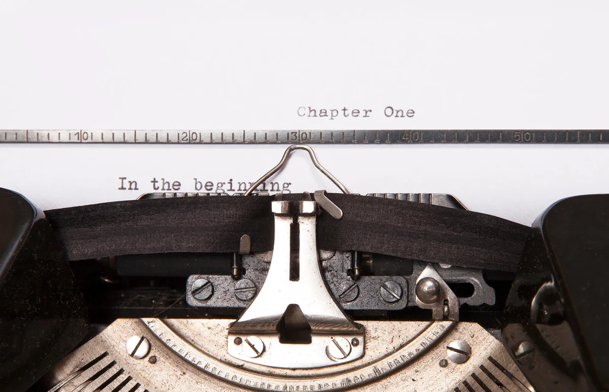 Close-Up Of Text On Paper In Old Typewriter