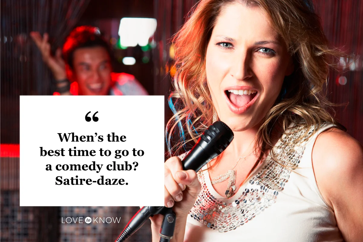 Saturday quote woman telling jokes on stage