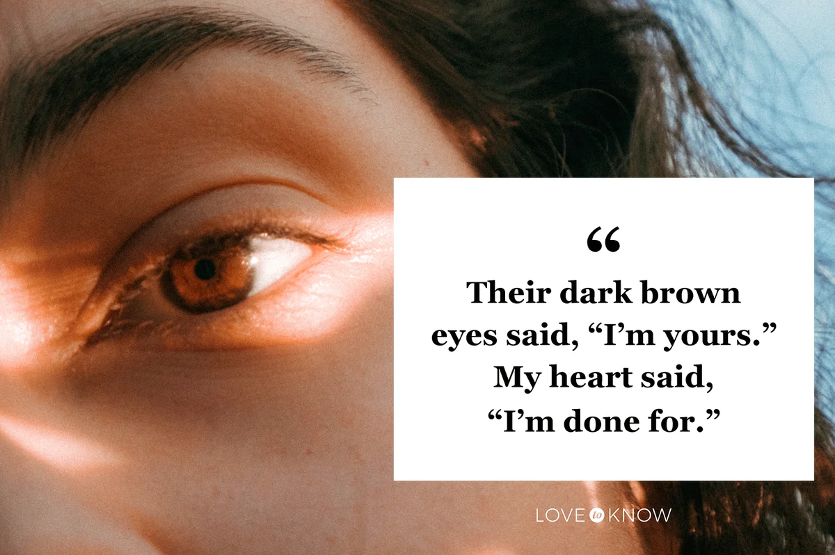 Woman with brown eyes by the sea