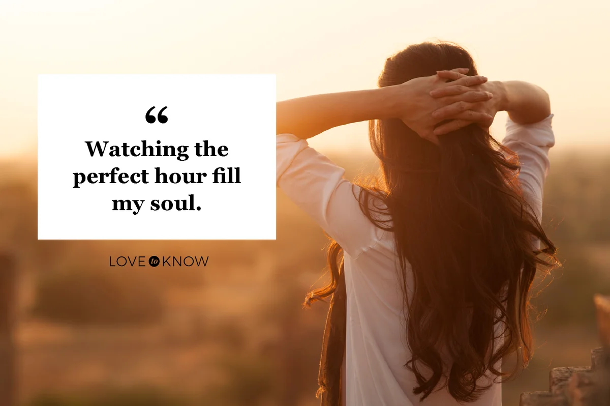Young woman watching the sunset