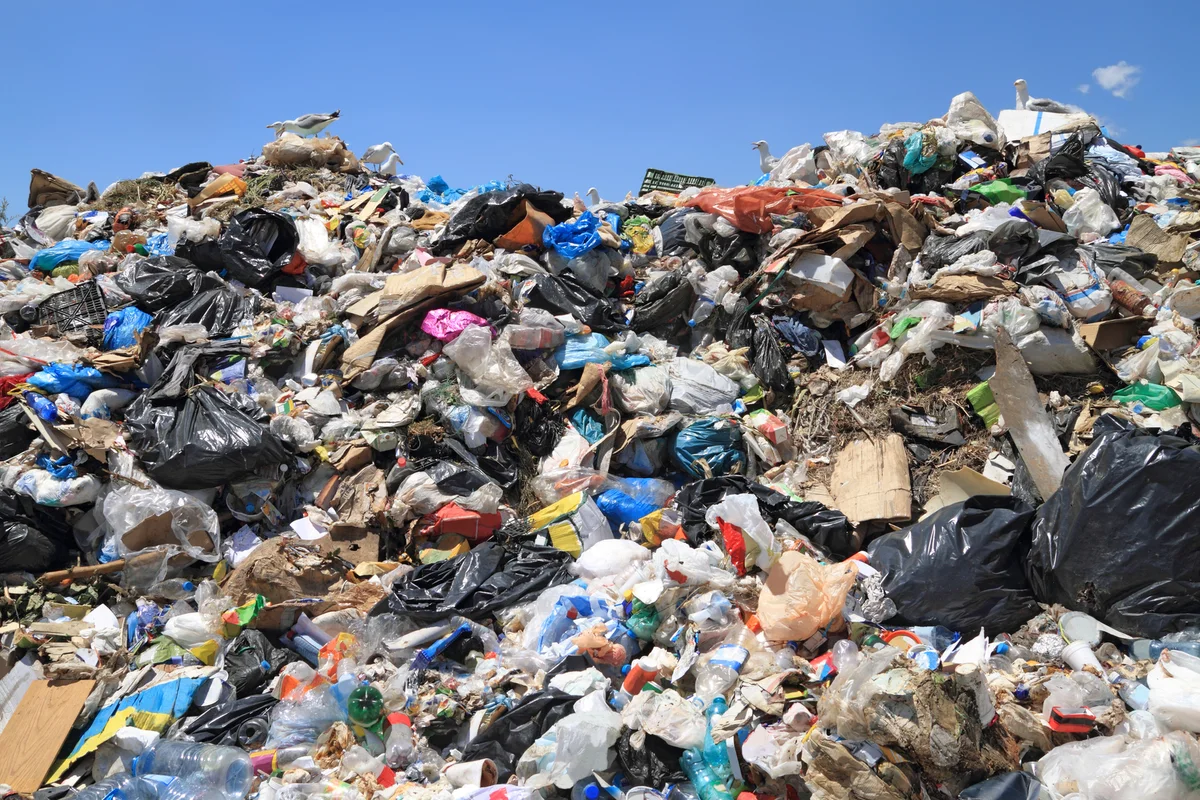 Garbage at landfill