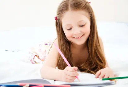 Girl writing