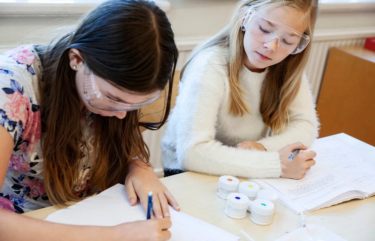 Girls in classroom