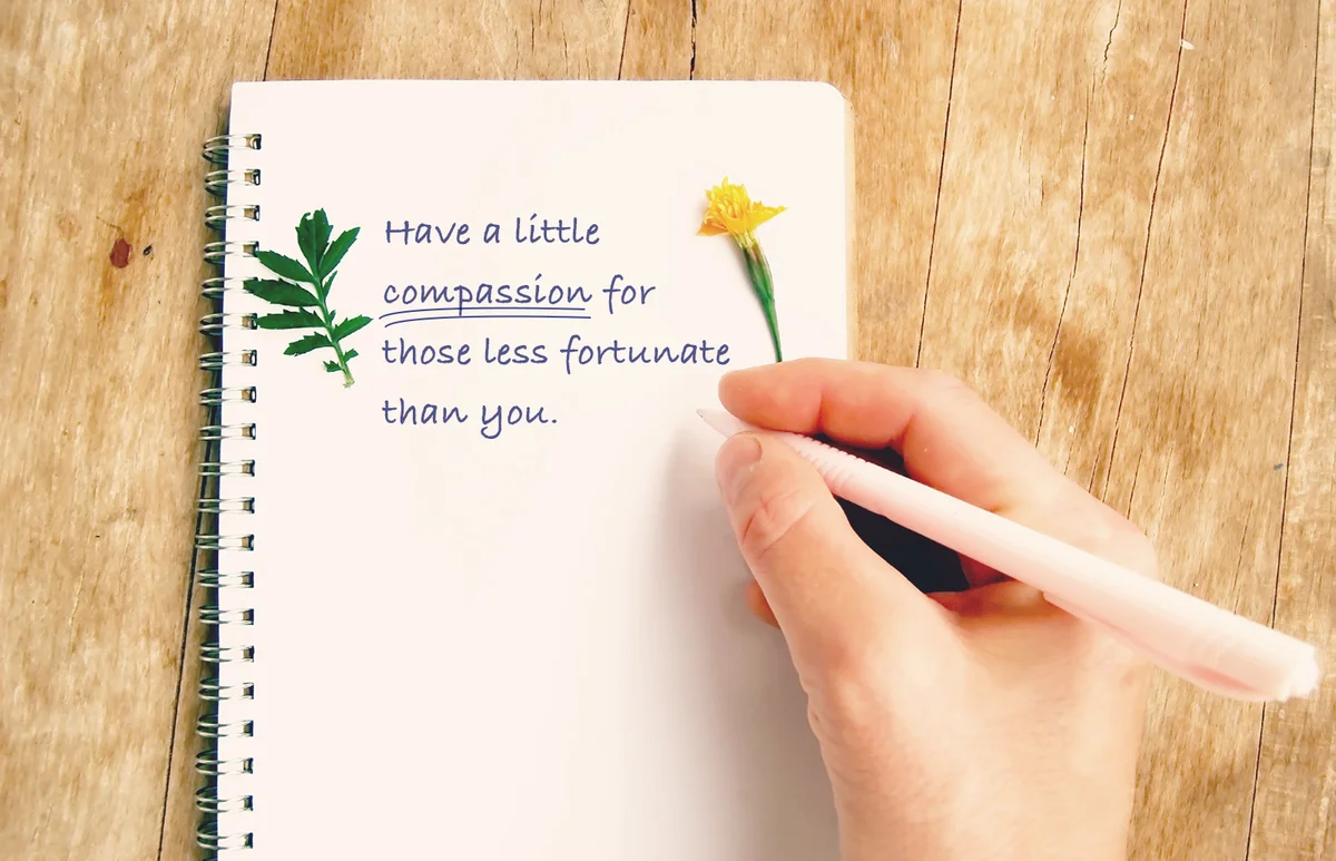 Hand Writing On Note Pad On Desk