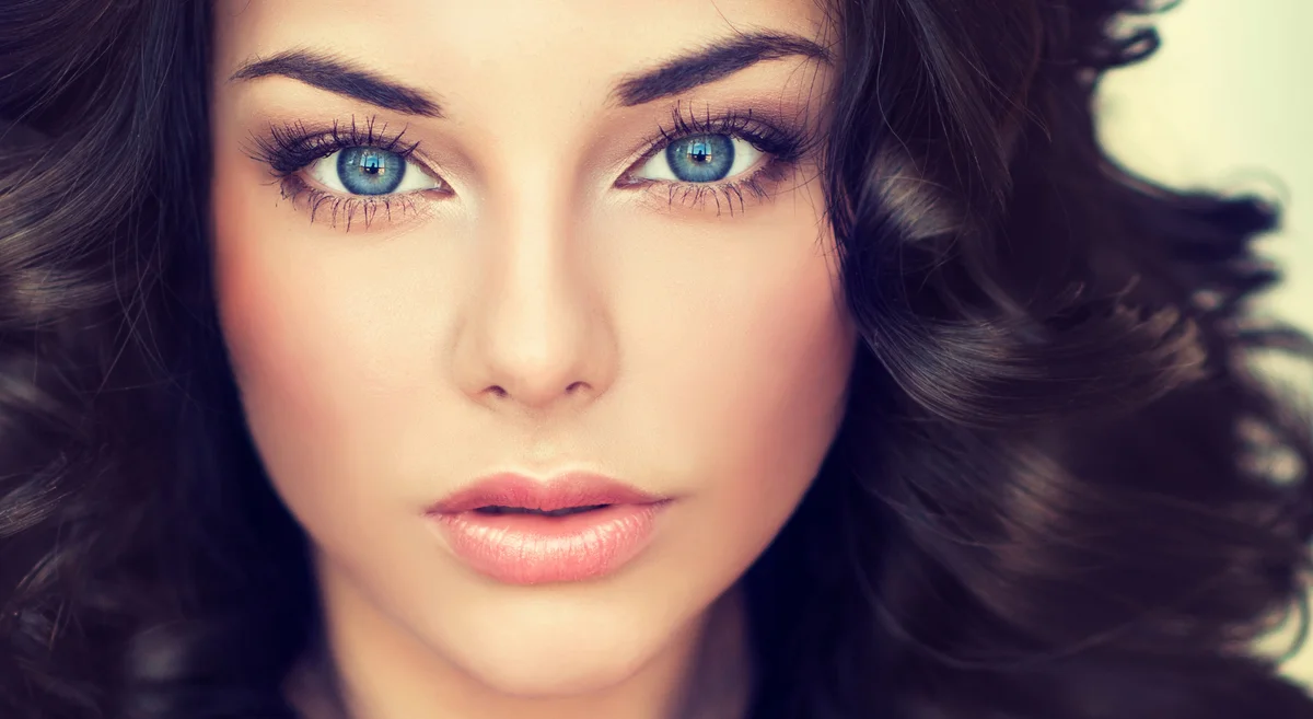 bright blue eyes