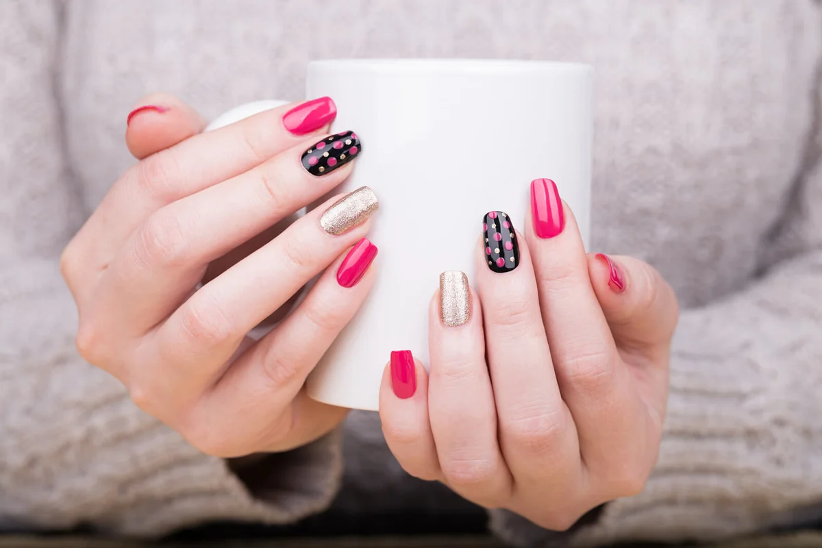 nice manicured woman fingernails