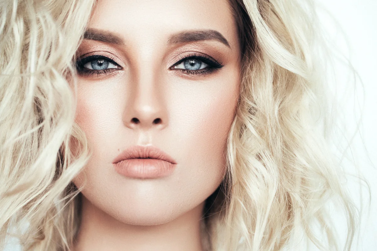 Beautiful woman with stylish eye makeup