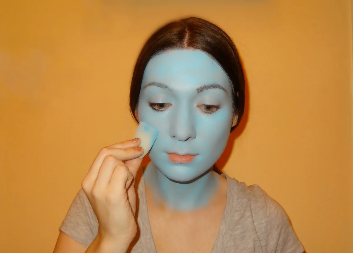 Blue face makeup