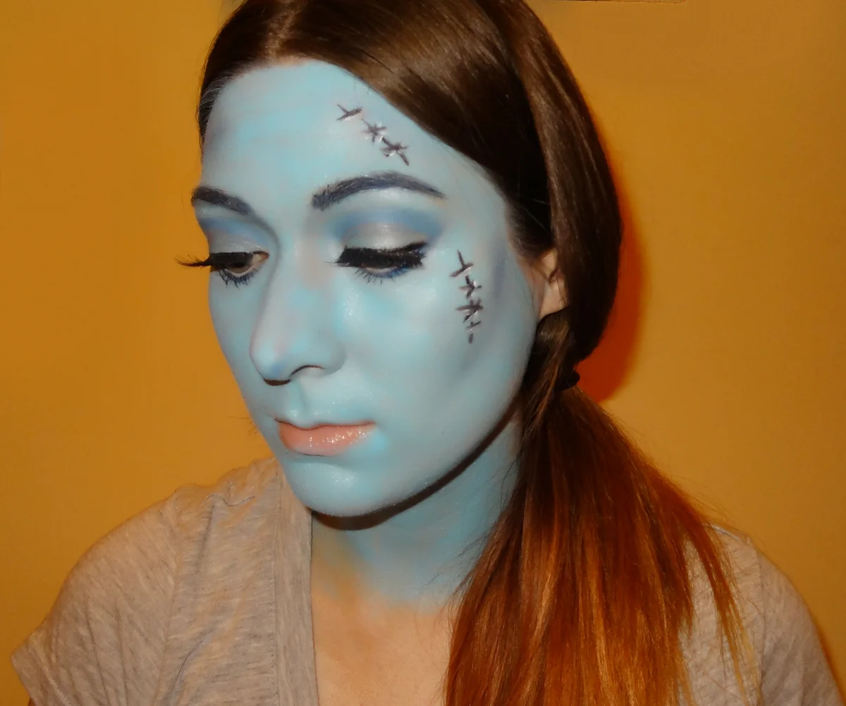 Stitches on side of the face