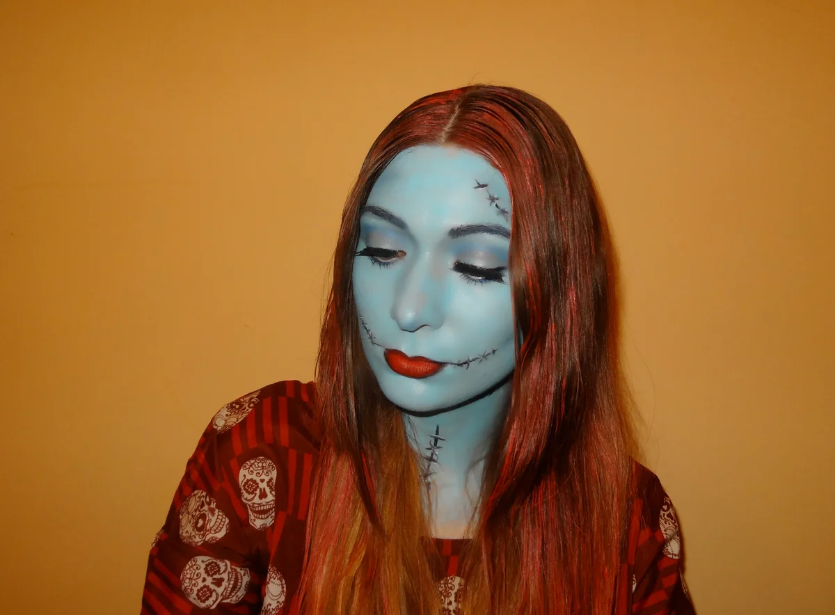 Finished Sally makeup look