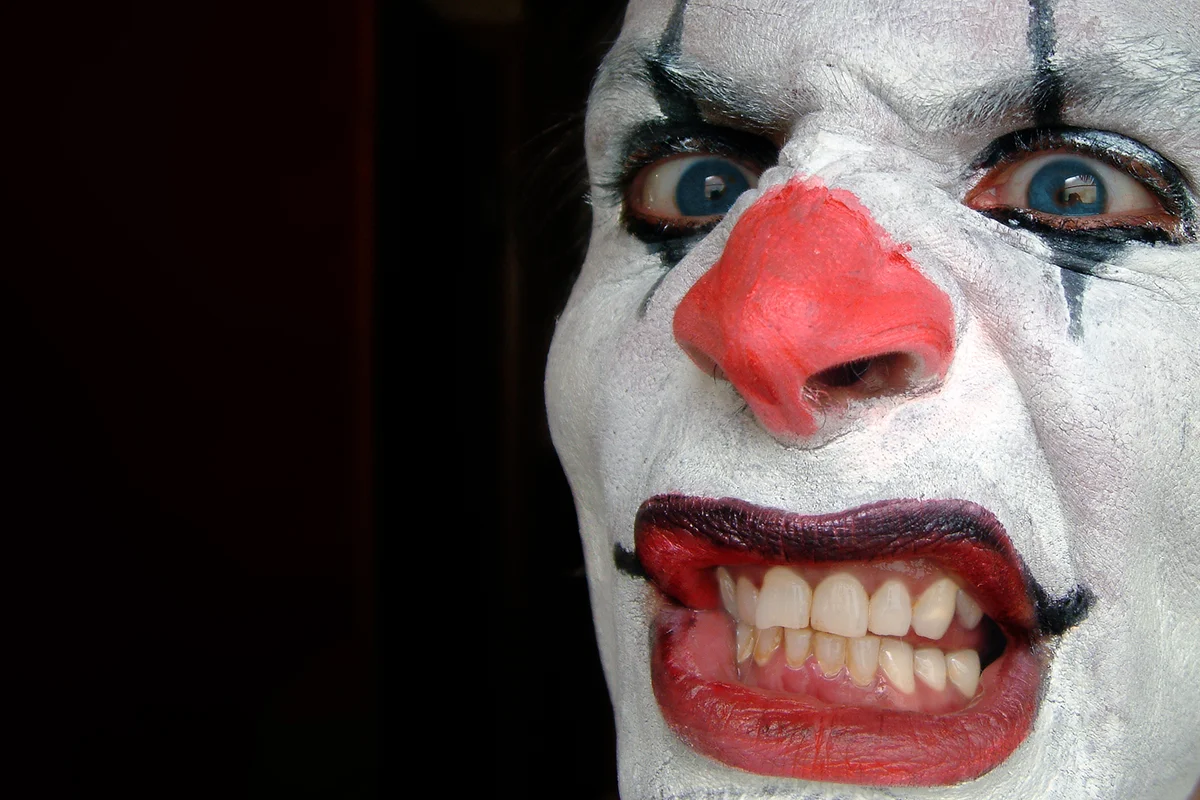 Evil clown face
