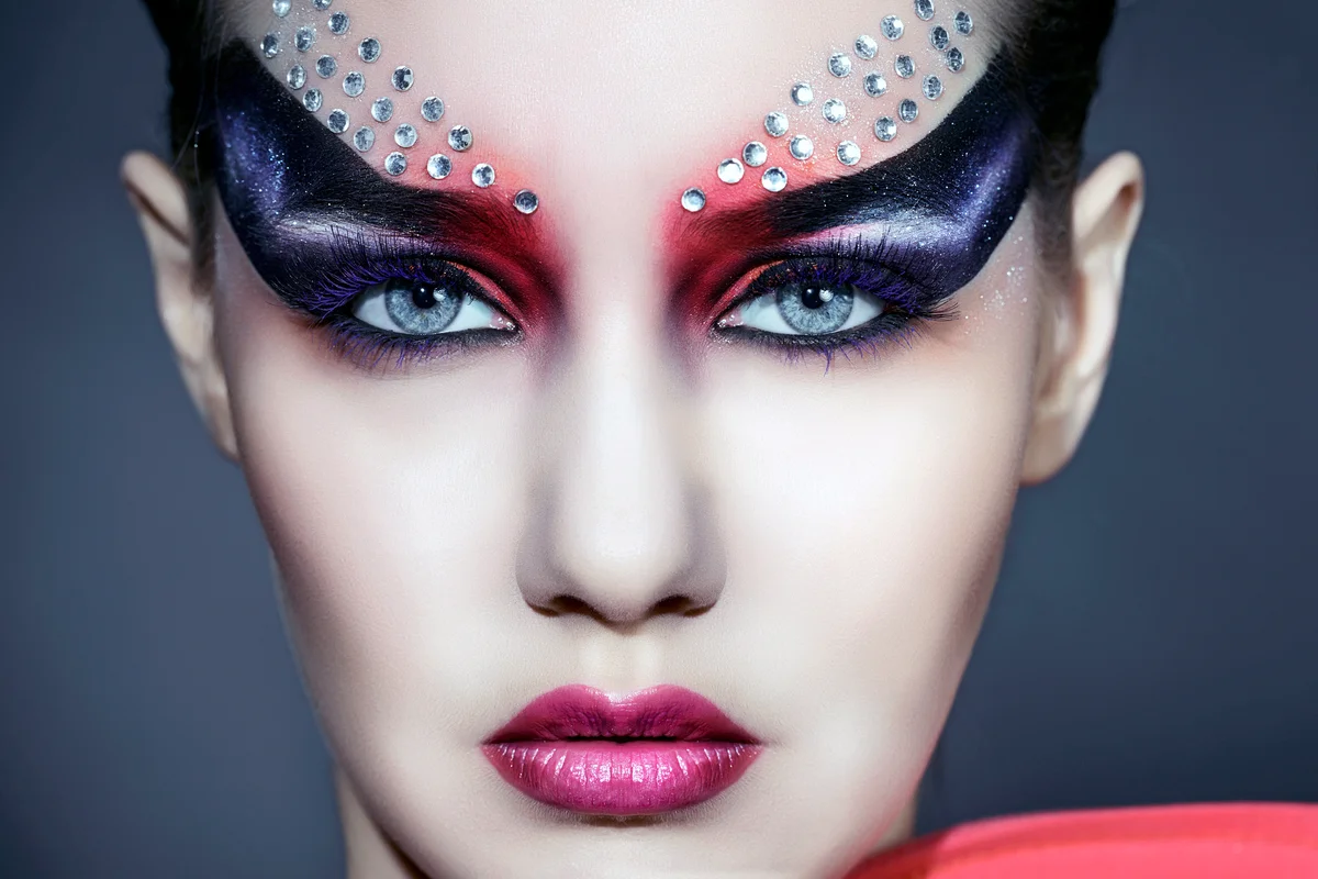 Intense gothic blue eyes