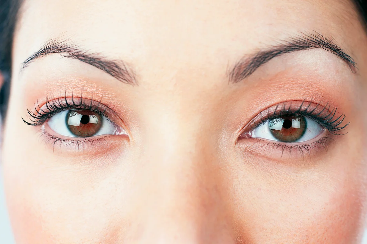 Woman with hazel eyes