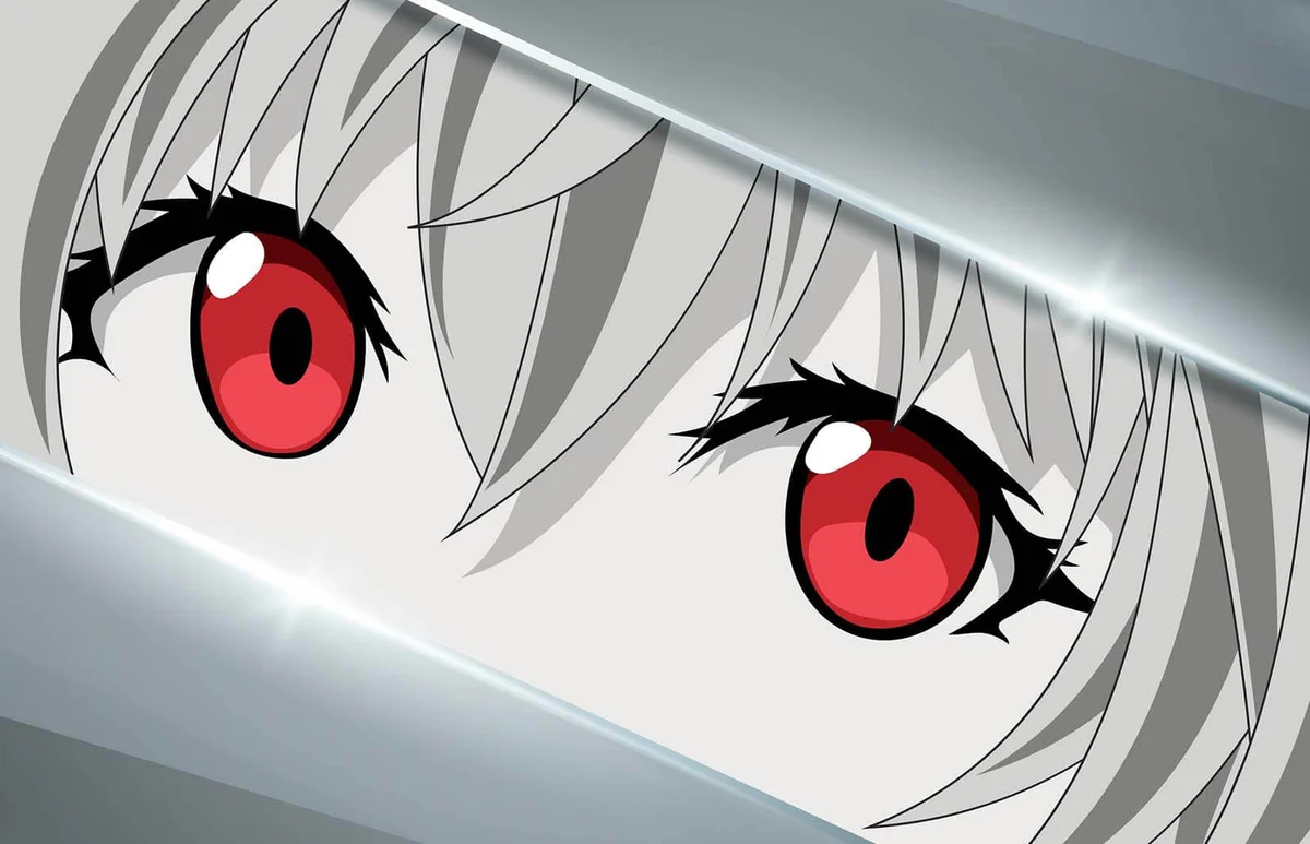 Anime face character from cartoon
