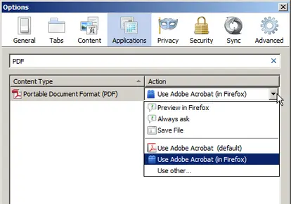 Screenshot of Options taken by Vikki Olds