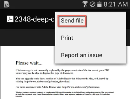 send file option on android share menu