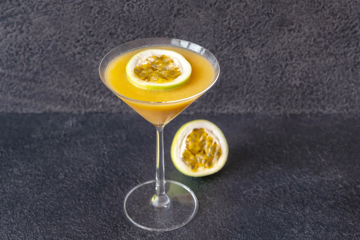 Glass of porn star martini