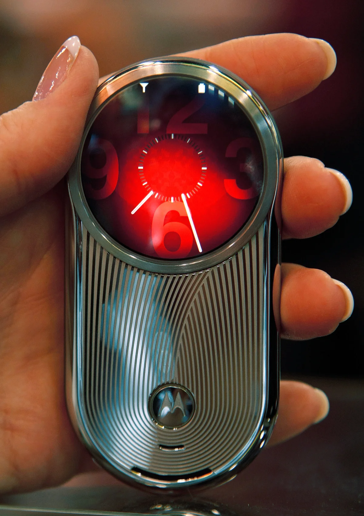 Motorola's new Aura phone is displayed at the 2009 International Consumer Electronics Show - Getty Editorial Use