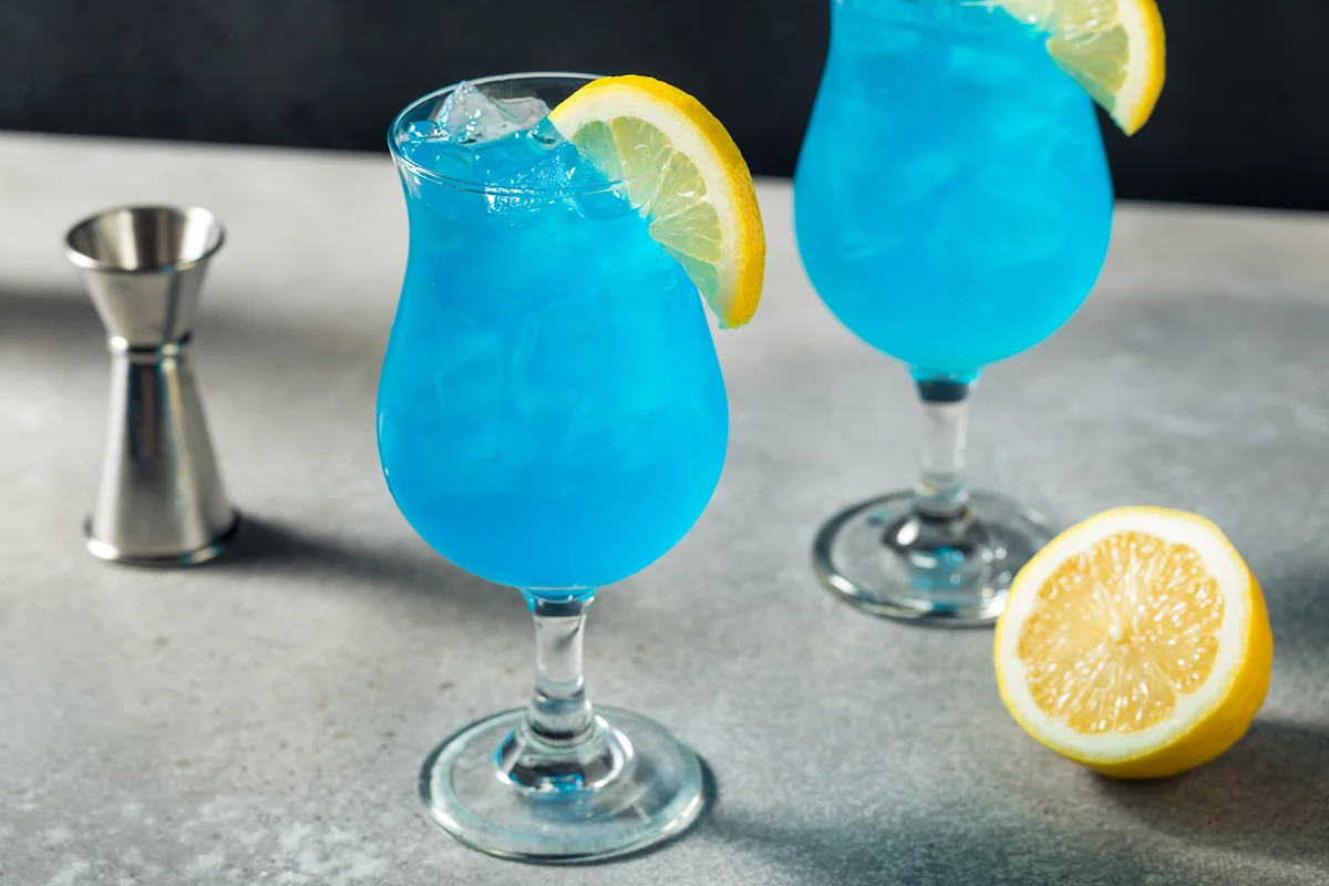 Nonalcoholic Blue Lagoon Mocktail