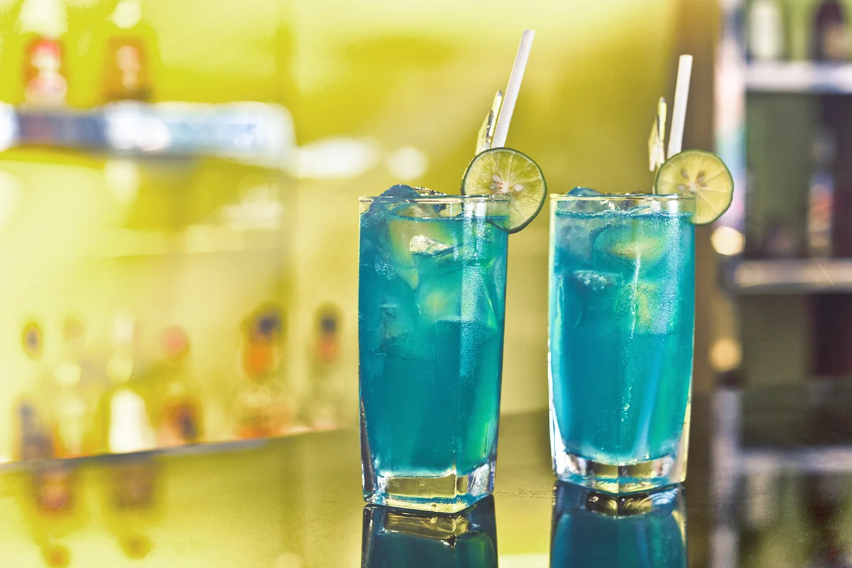 Blue Punch Bug Highball Mocktail