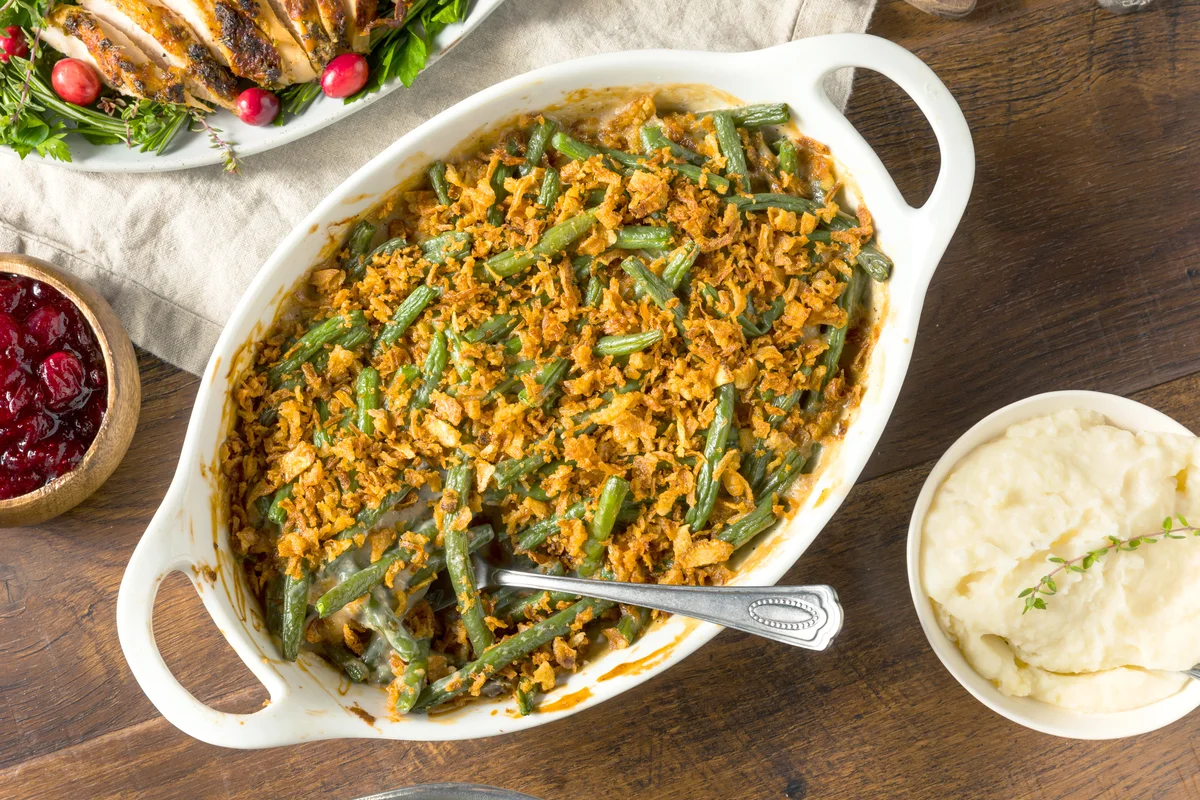 Green Bean Casserole with Mushrooms and Onions