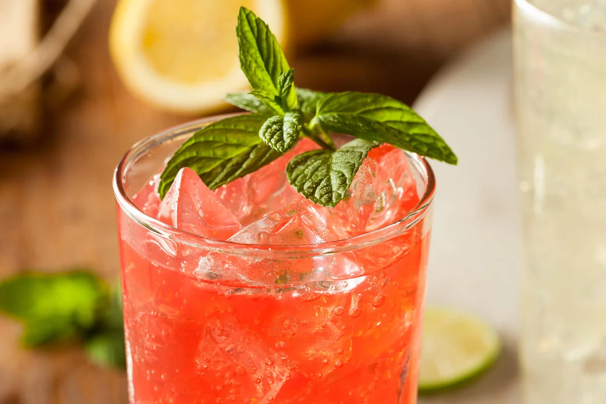 Organic Fresh Italian Soda with Green Mint