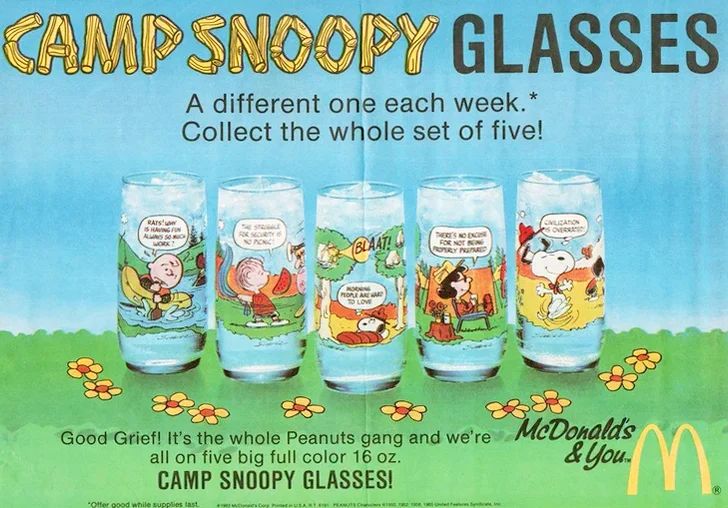 Vintage 1983 McDonald’s Charlie Brown 'Camp Snoopy Collection'