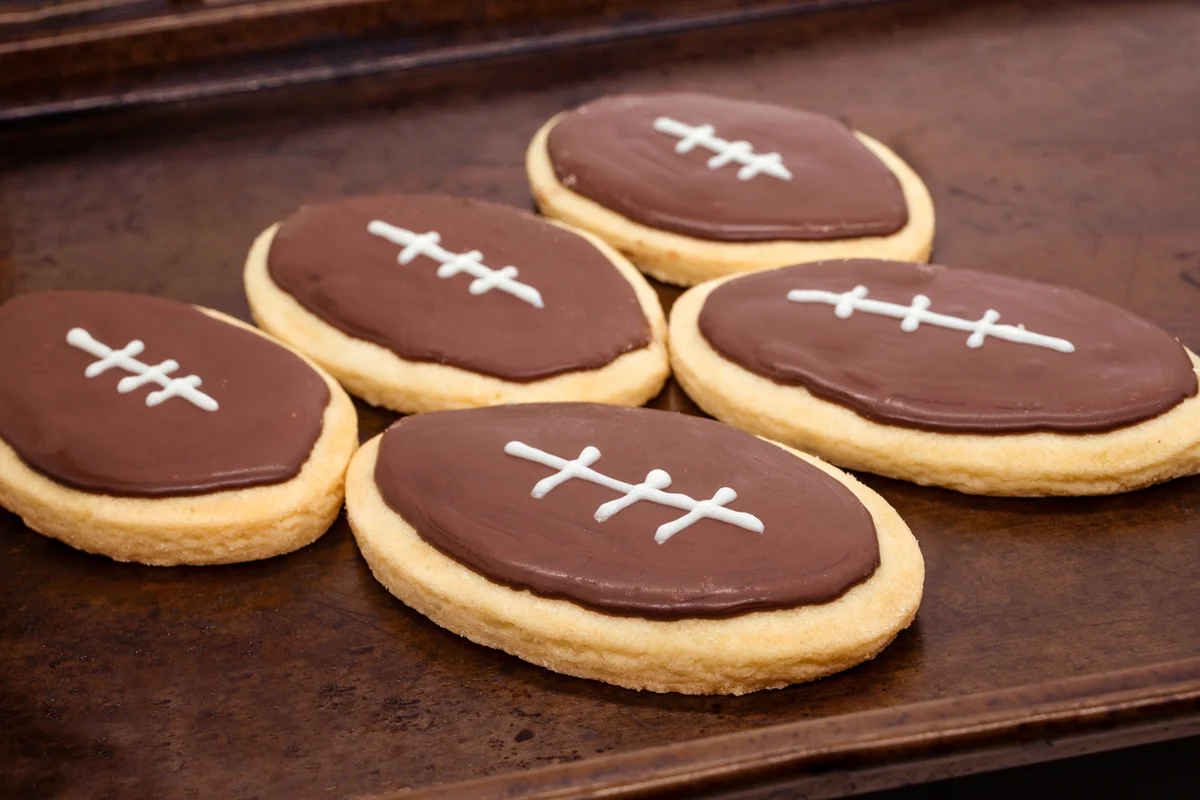 American Football shape cookies