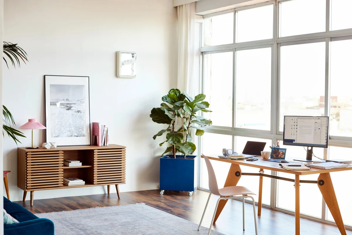 Computer And Furniture At Home Office