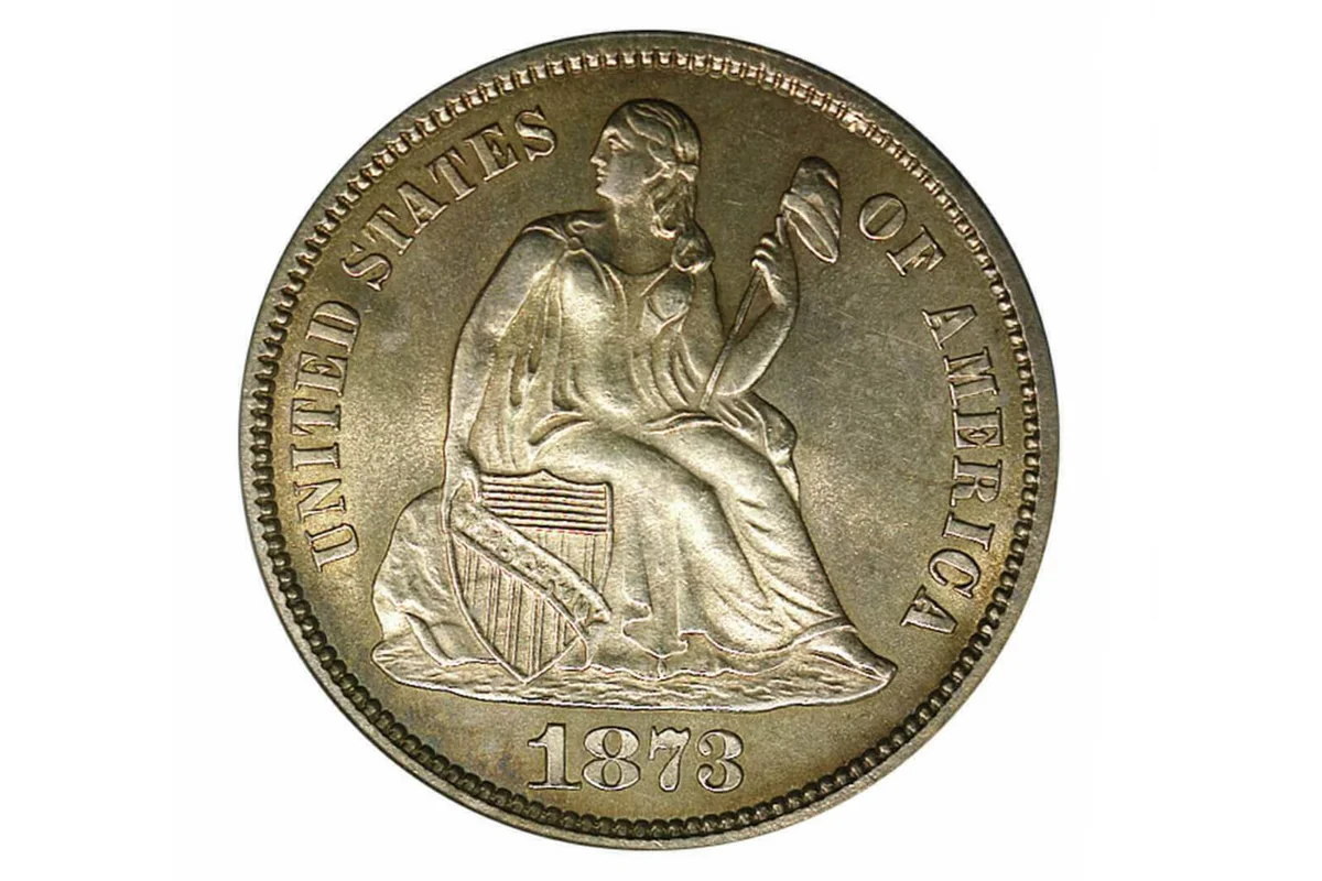 1873-CC 10C NO ARROWS