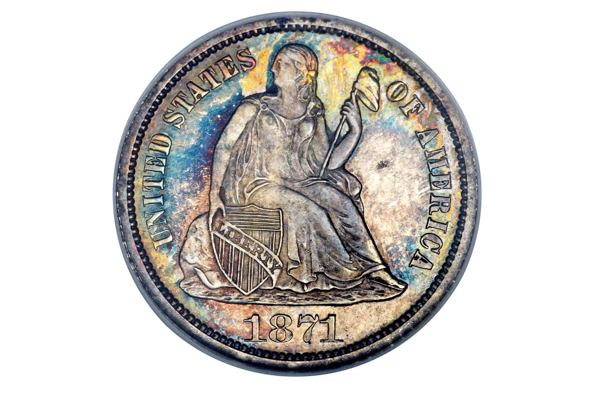 1871-CC Seated Dime