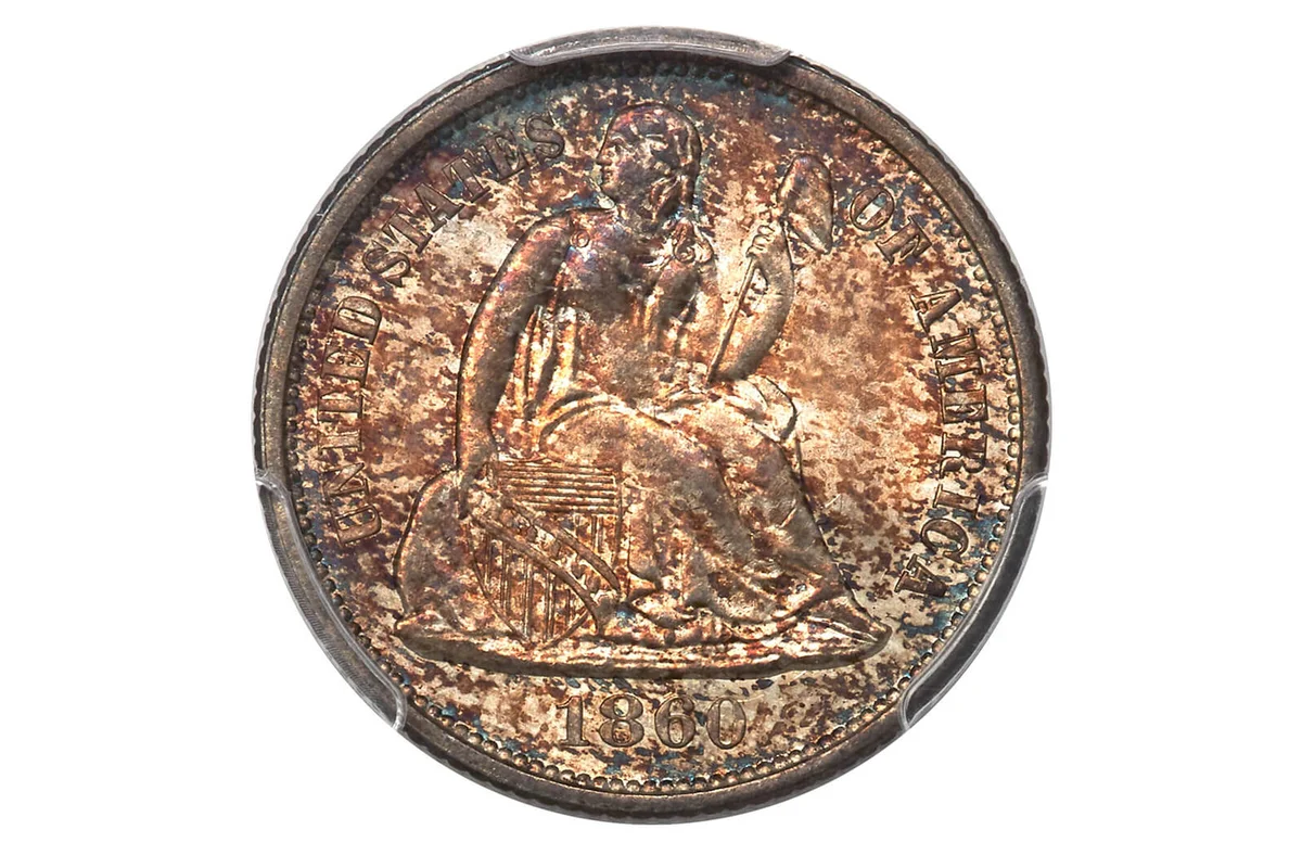 1860-O Seated Dime