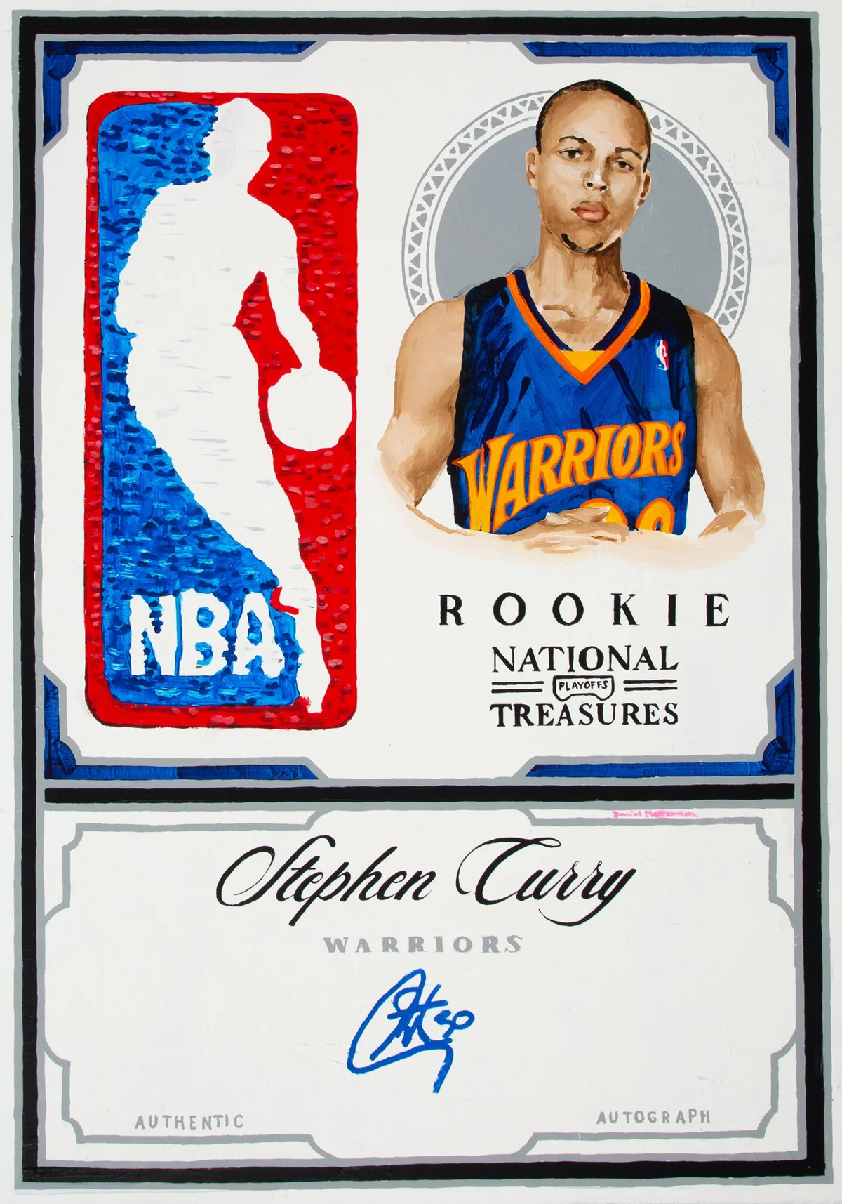 Autographed 2009-10 Stephen Curry Logoman Rookie