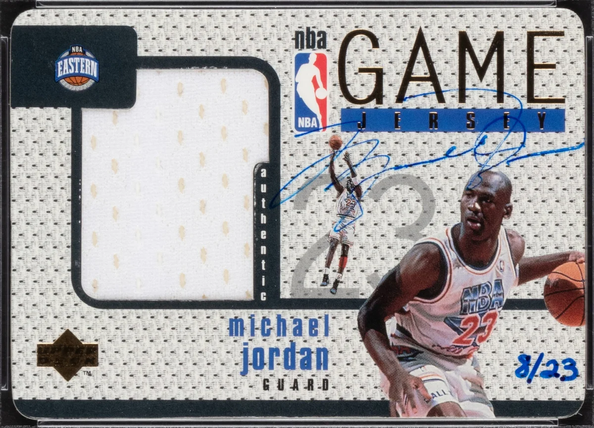 1997 Michael Jordan Upper Deck Game Jersey with Autograph
