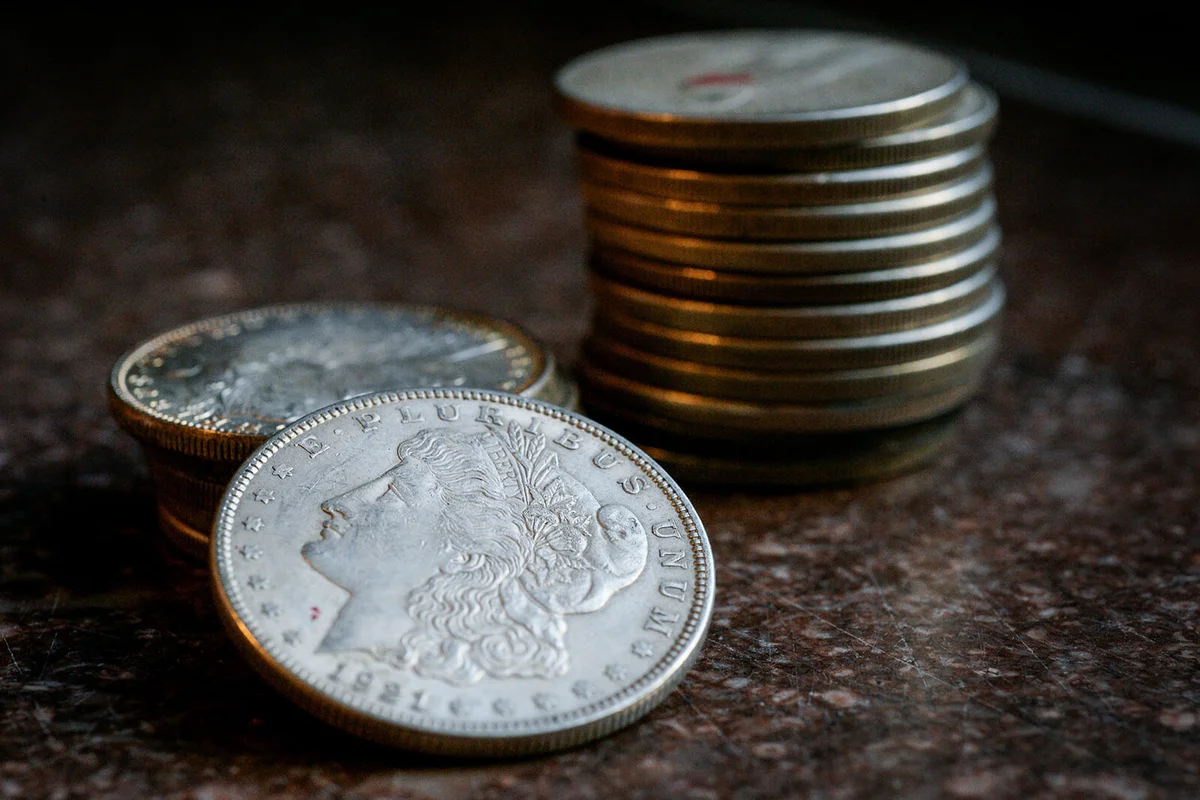 A 1921 Morgan Silver Dollar displayed | Getty Editorial Use