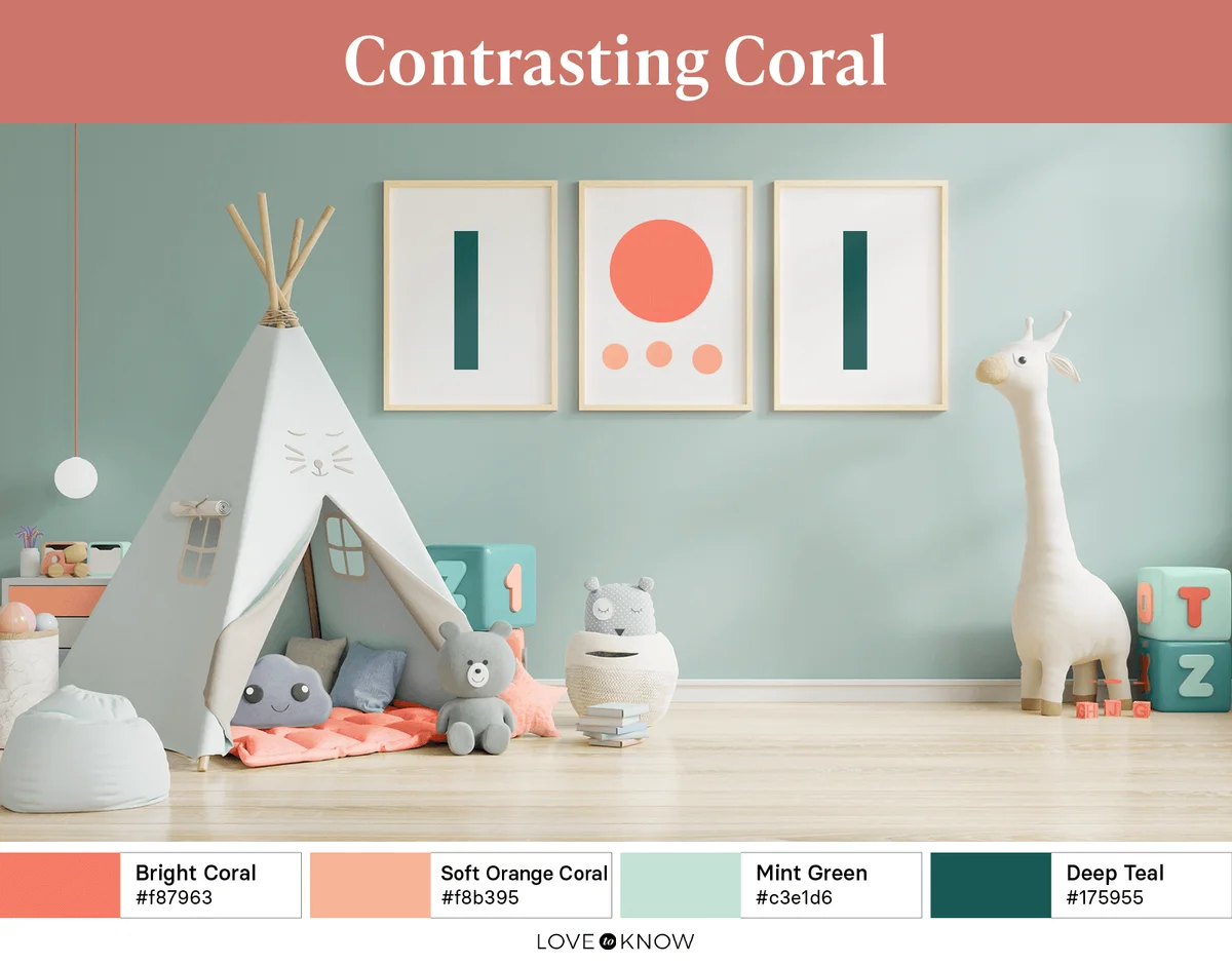 Contrasting Coral Color Palette