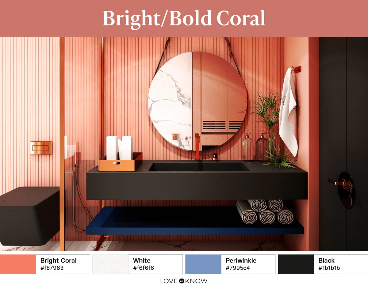 Bright or Bold Coral Color Palette