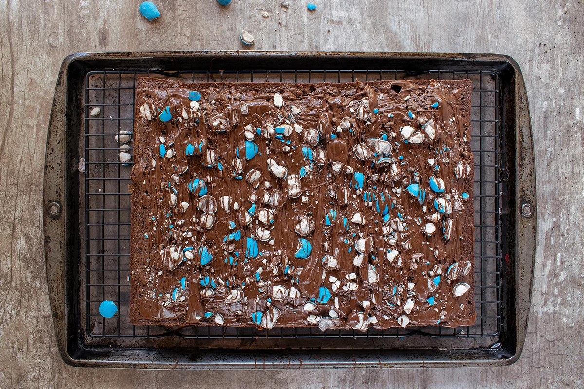 Super Bowl Chocolate Sheet Cake