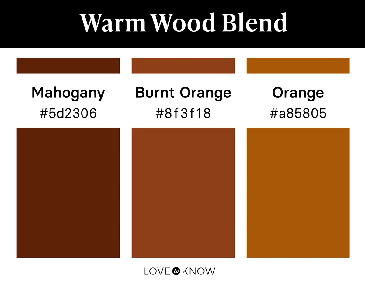 Warm Wood Blend Color Swatches